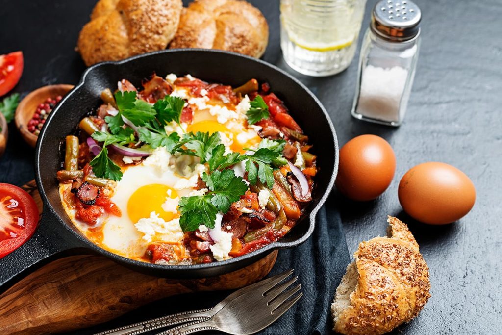 delicious breakfast for men