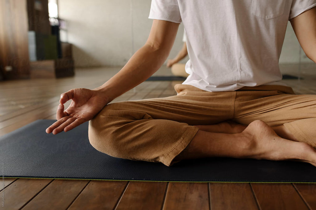man in meditation
