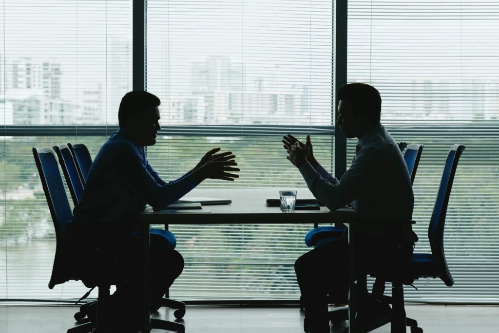 businessman talking in office