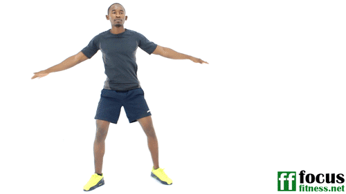 arm cross side lunge for men