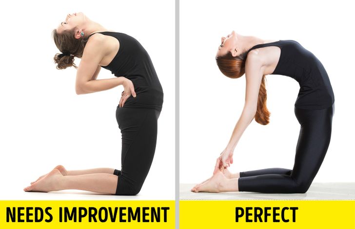 check the front part of your neck and your shoulder girdle flexibility