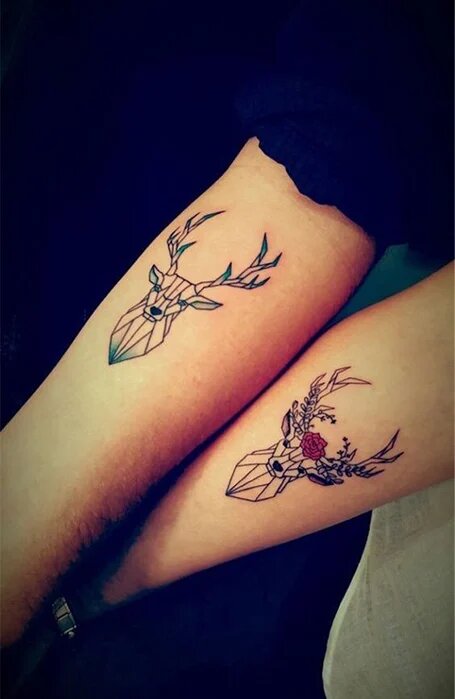 elegant couple tattoos