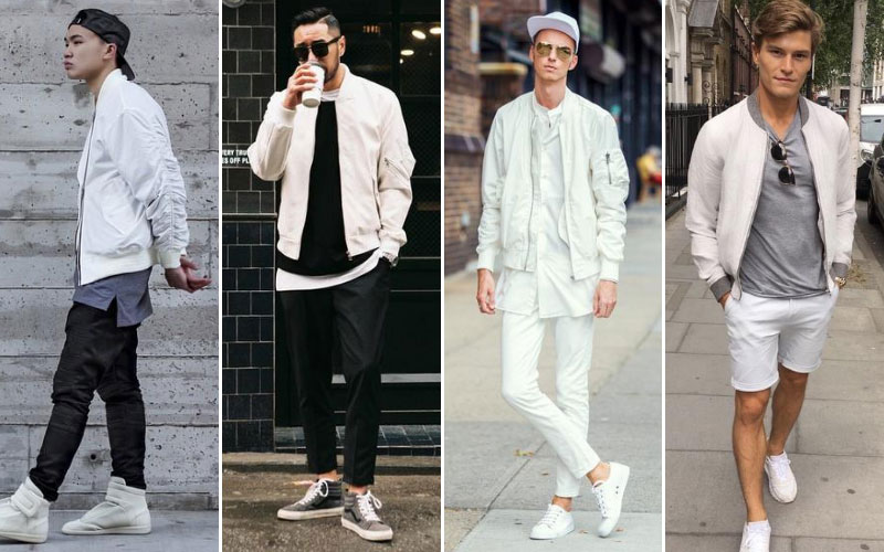 white bomber jackets