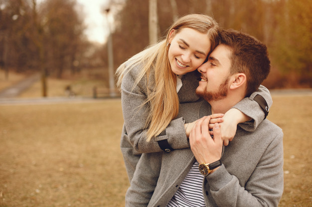 happy couple spend time together