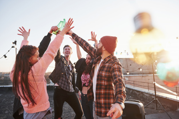 rooftop party for men