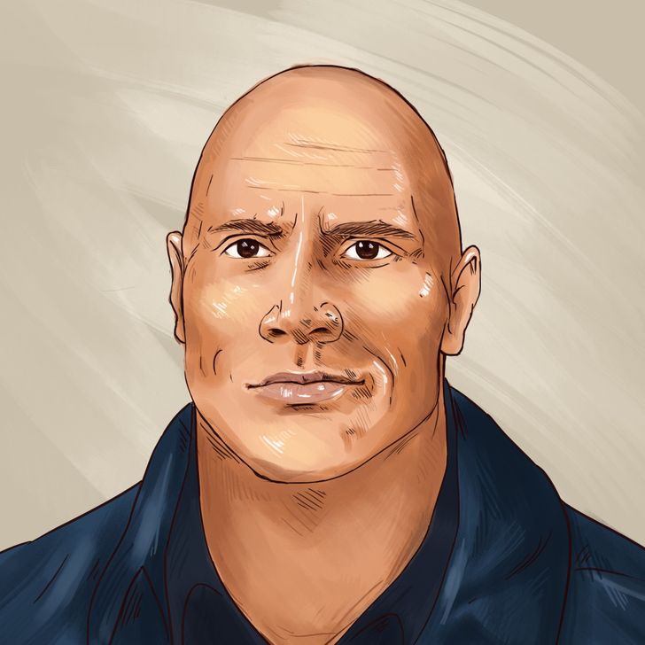 The Rock and his iconic hairstyle