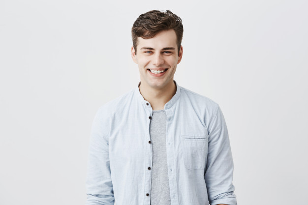 Young man smiling