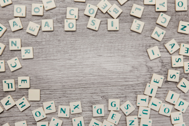 Words are scattered