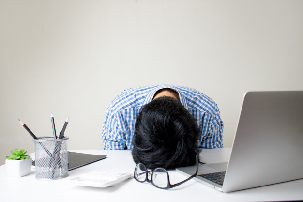 stressful man at work