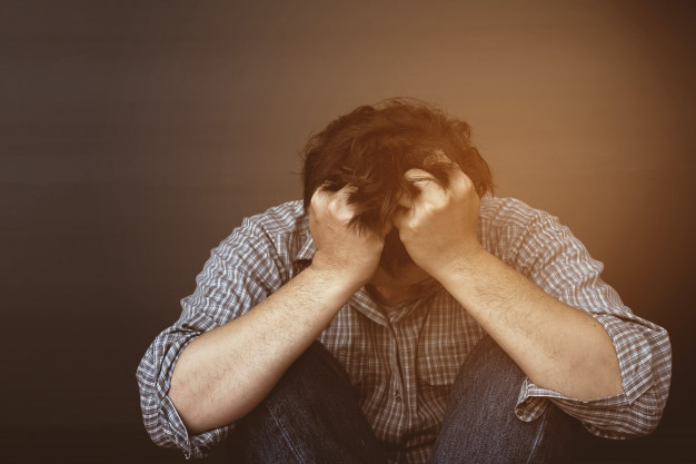 depressed man