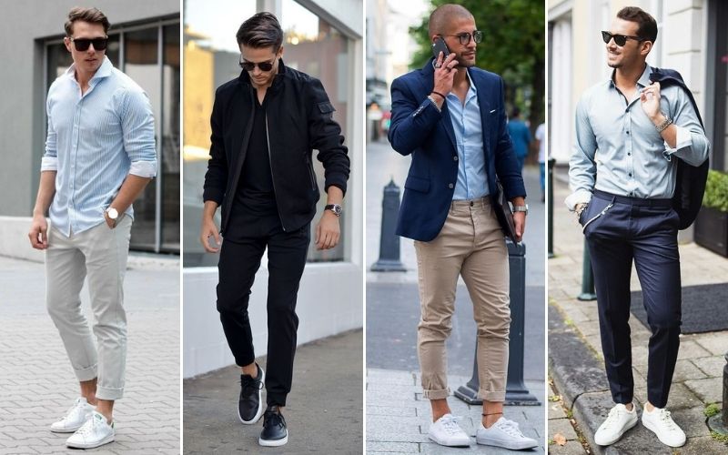 men chino fashion with suitable shoes