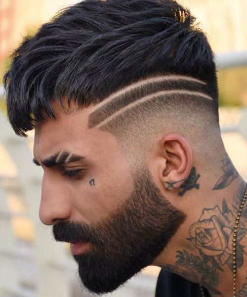 Eyebrow slit trend for men