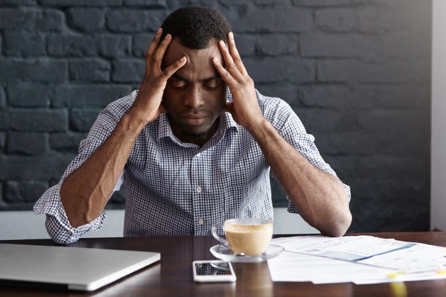 businessman having bad headache