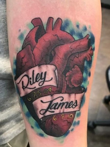 heart tattoos for men