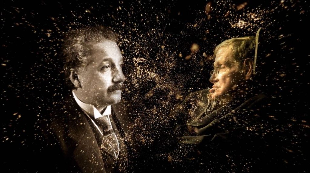 einstein and stephen hawking