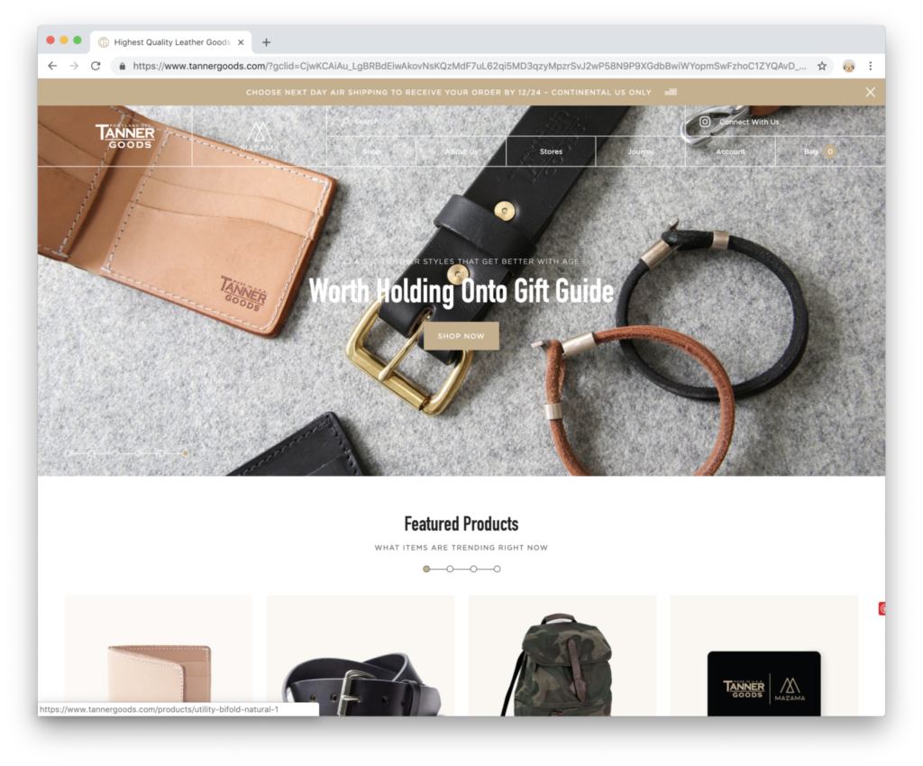 Tanner Goods Fashions