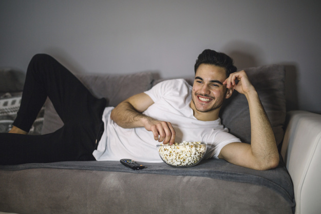 man watching TV; tips for men 
