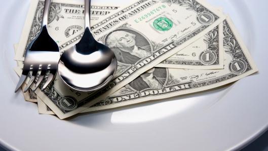 money on the plate; successful lifestyle