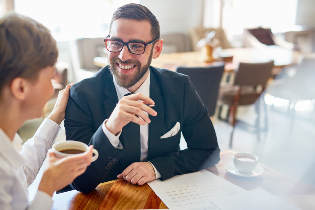 colleagues laughing