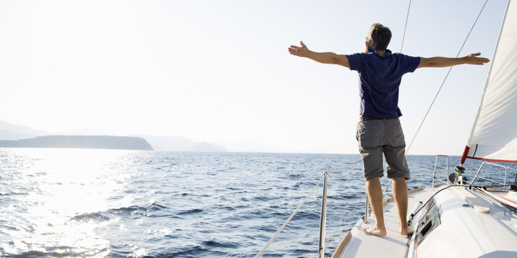 man travel alone