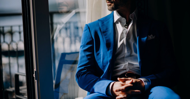 blue fashion for men