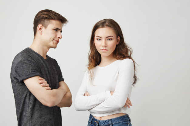 Young couple arguing. relationship disagreement