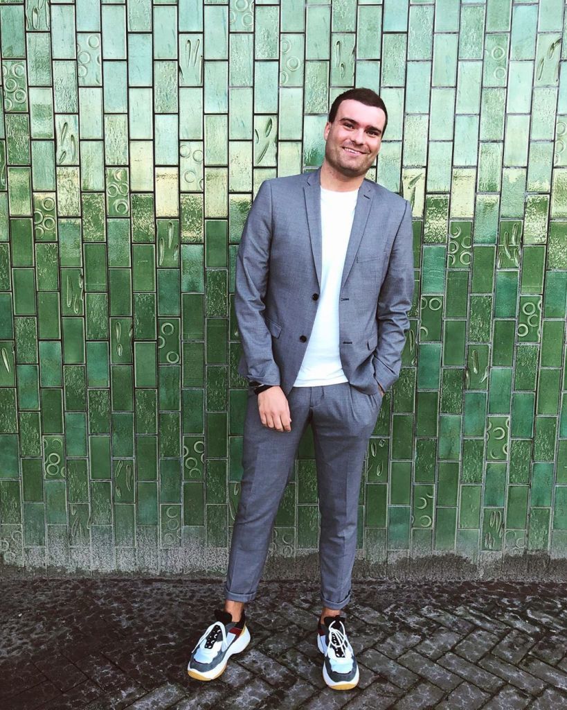 Grey Suit With Casual Shoes &amp; A White Shirt