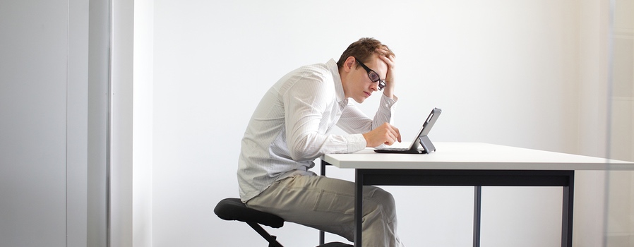 man with bad posture