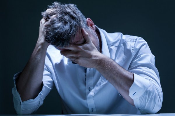 man depressed