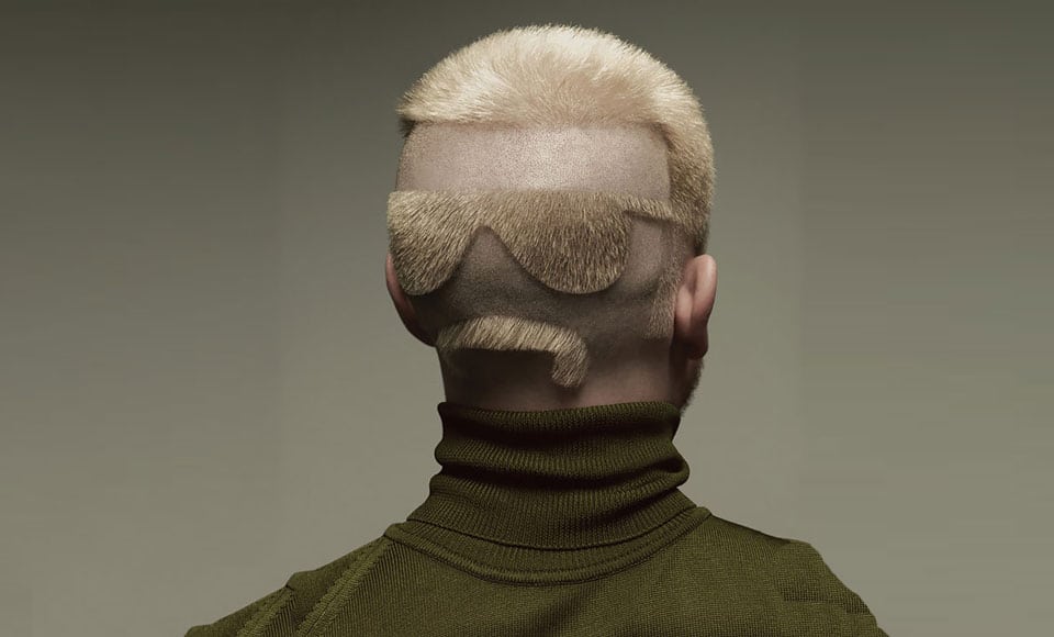 man hair shaving