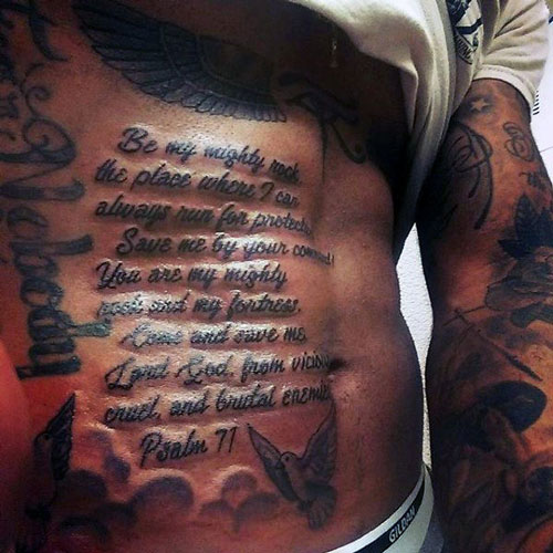 stomach tattoos for men