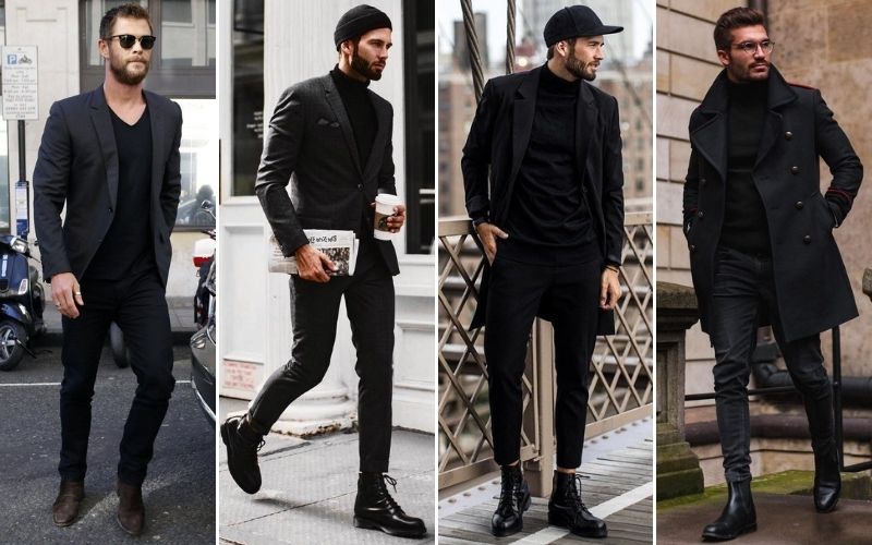 all black fashion for men