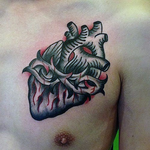 heart tattoos for men