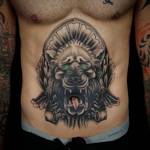 stomach tattoos for men