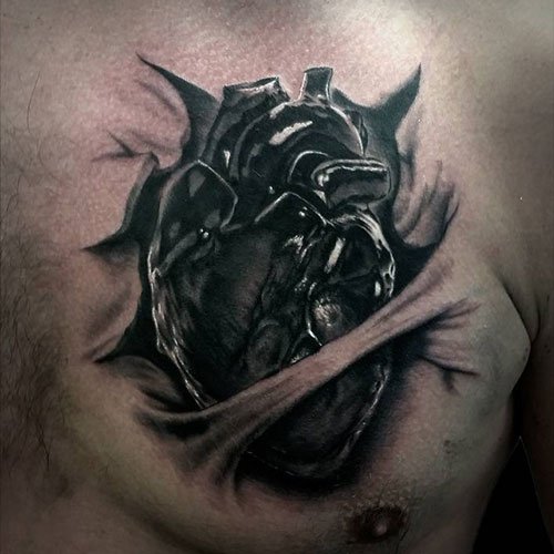heart tattoos for men