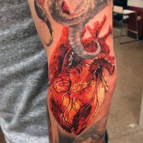 heart tattoos for men