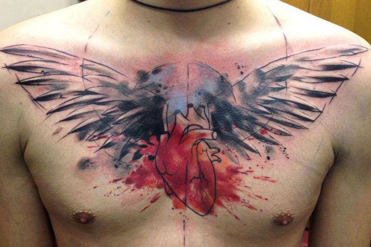 heart tattoos for men