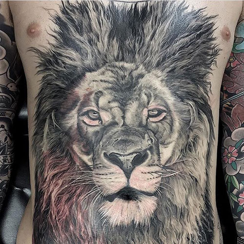stomach tattoos for men