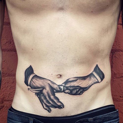 stomach tattoos for men