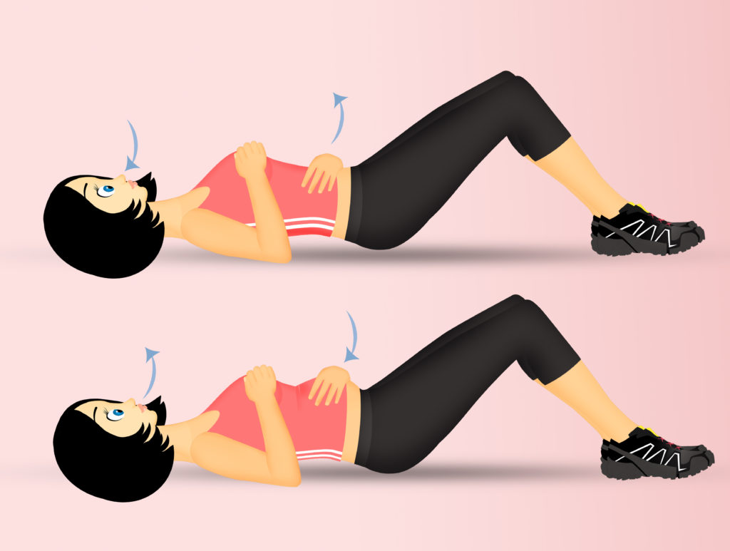 breathe with the diaphragm