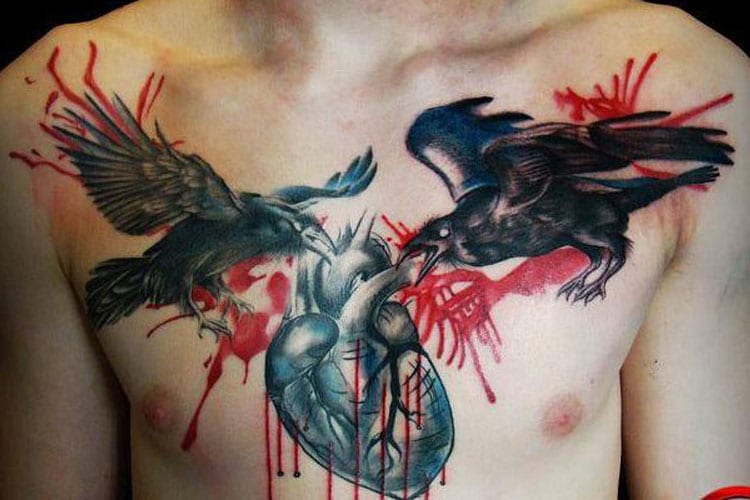 heart tattoos for men