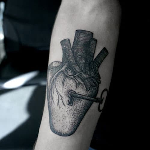 heart tattoos for men