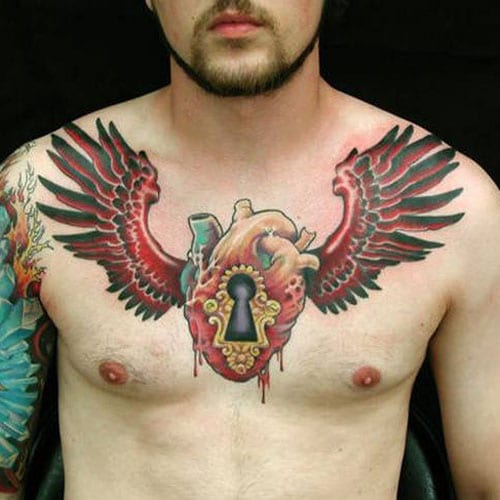 heart tattoos for men