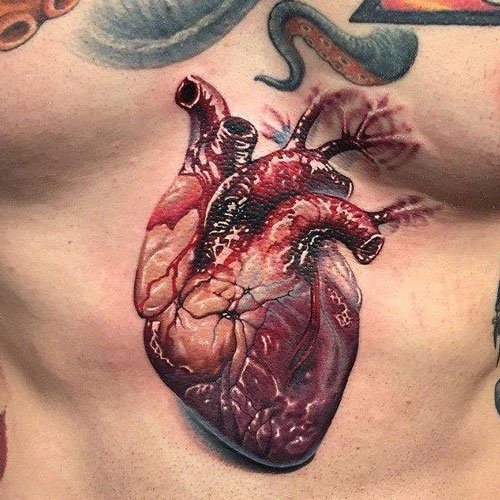 heart tattoos for men