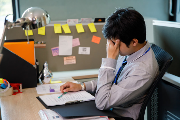 man at a workplace