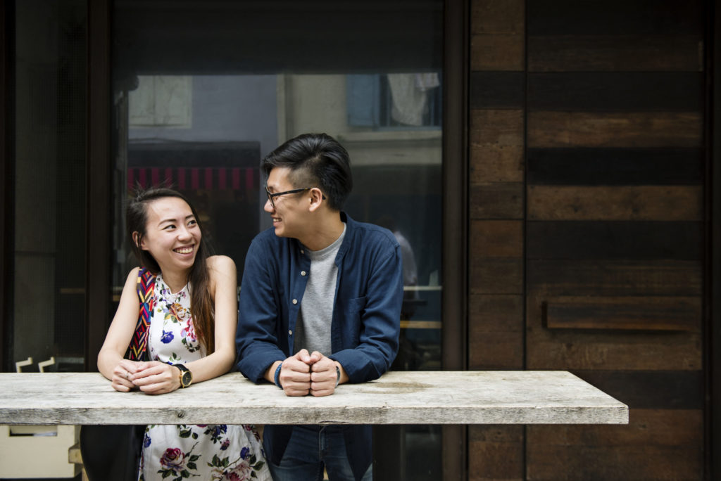 Asian couple dating