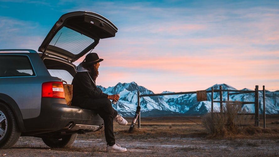 man travel