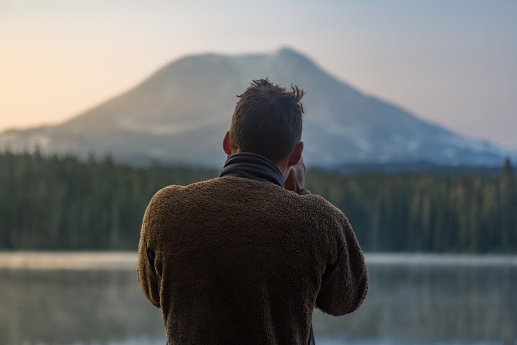 man and morning