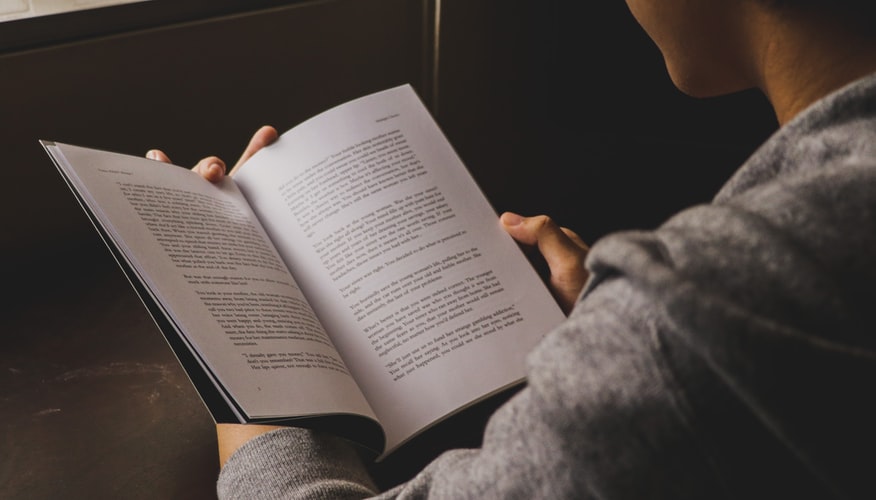 Reading a book