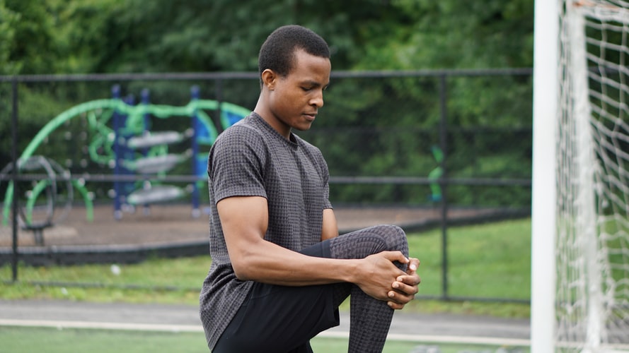 man stretching 